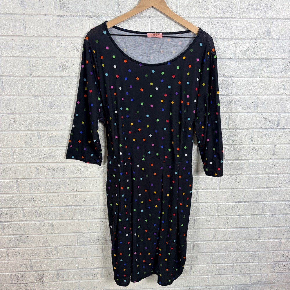 Popsy Dress Lot Womens UK 22 US 18 Pockets Novelty Print Stretch Whimsical - Picture 8 of 16